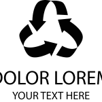 Colorful Recycle black Logo Vector