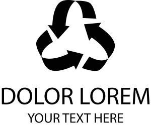 Colorful Recycle black Logo Vector