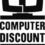 Computer Discount  black Logo Vector