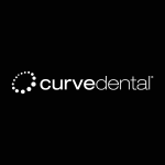 Curve Dental white Logo Vector