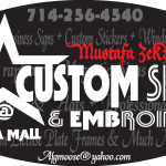 Custom Signs & Embroidery Logo Vector