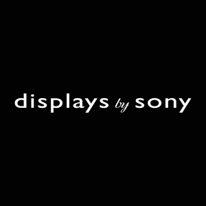 Display by Sony white Logo Vector