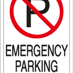 EMERGENCY PARKING SIGN Logo Vector