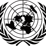 Emblem of the United Nations UN black Logo Vector