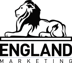 England Marketing black Logo Vector