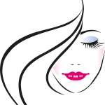 Face of Pretty Woman Logo Vector