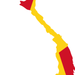 Flag map of Vietnam Logo Vector