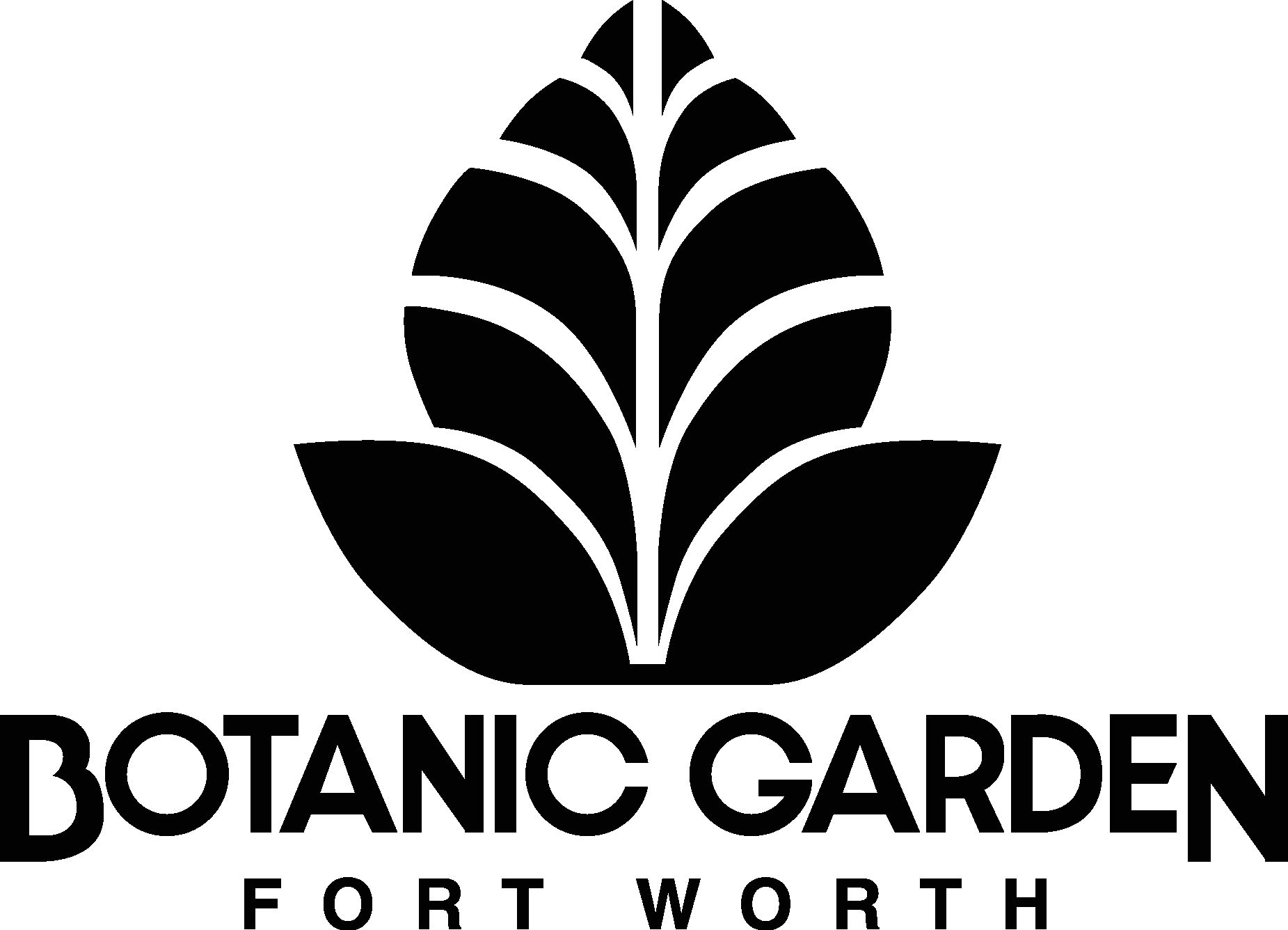 Fort Worth Botanic Garden black Logo Vector