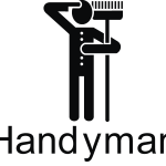 Funky Black Handyman Logo Vector