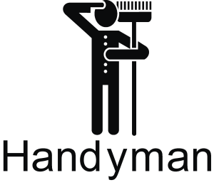 Funky Black Handyman Logo Vector