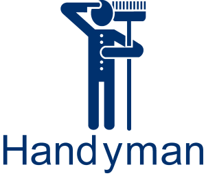 Funky Blue Handyman Logo Vector