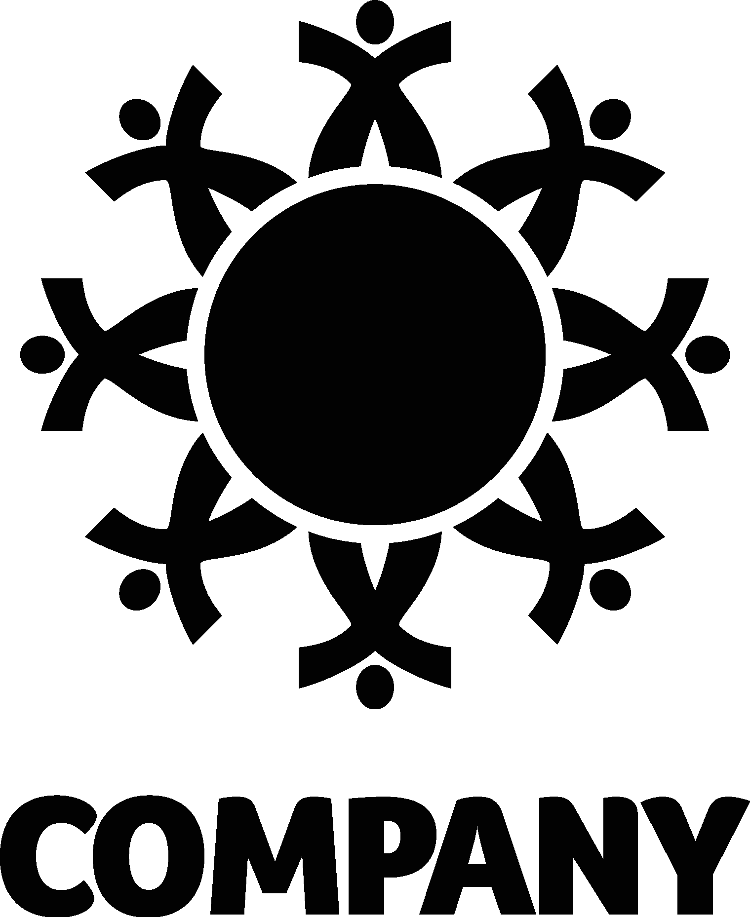 Global fAMILY BLACK Logo Vector