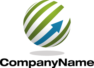 Globe Arrow Logo Vector