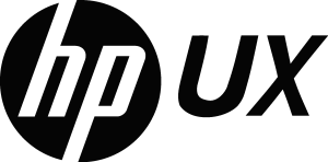 HP UX black Logo Vector