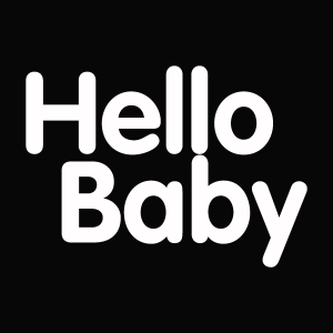 Hello Baby white Logo Vector