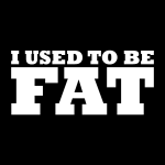 I Used To Be Fat white Logo Vector