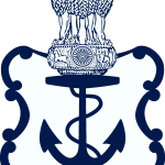 Indian Navy black Logo Vector