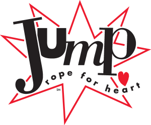 Jump Rope for Heart Logo Vector