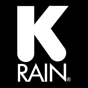K Rain white Logo Vector