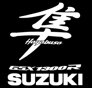 KIT PEGATINAS GSX 1300R Hayabusa White Logo Vector