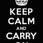 Keep Calm and Carry On black Logo Vector