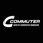 Kereta Commuter Indonesia white Logo Vector