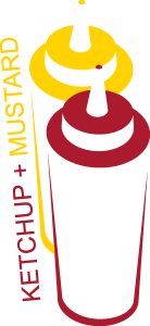 Ketchup + Mustard Logo Vector