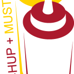 Ketchup + Mustard Logo Vector