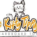 Kitty Tippy Cardboard Toy Logo Vector