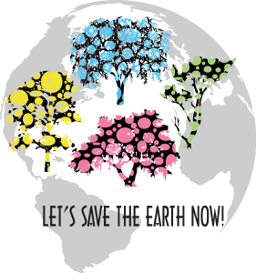 Let’s Save the Earth Now Logo Vector