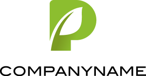 Letter P Plant Logo Vector