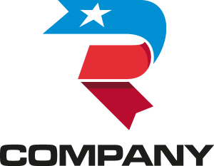 Letter R Ribbon Logo Vector