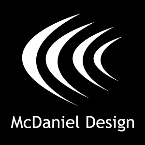 McDaniel Design white Logo Vector