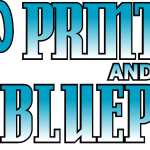 Micro Printing & Blueprint Logo Vector