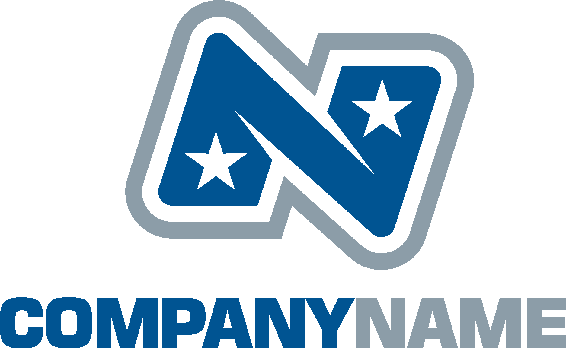 N Stars Logo Vector