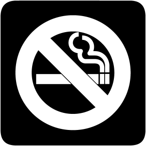 NO SMOKING BLACK AND WHITE Logo Vector