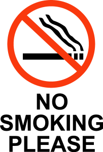 NO SMOKING PLEASE SIGN Logo Vector