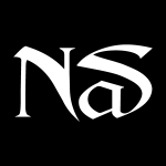 Nas white Logo Vector