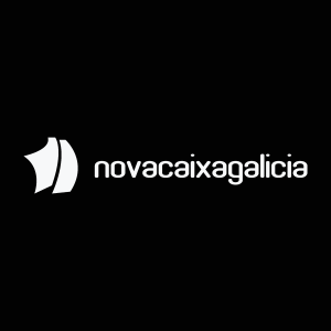 Nova Caixa Galicia white Logo Vector