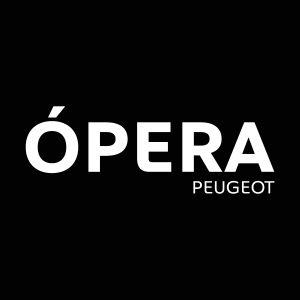 Ópera Peugeot white Logo Vector