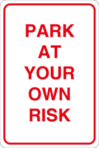 Park at your own risk Logo Vector