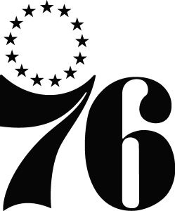 Philadelphia 76ers 1963 1977  black Logo Vector