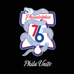 Philadelphia 76ers old black Logo Vector