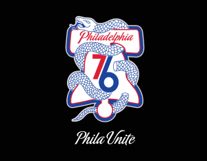 Philadelphia 76ers old black Logo Vector