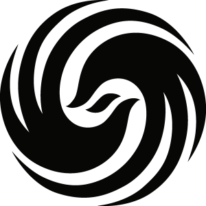 Phoenix Satellite TV black Logo Vector