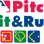 Pitch Hit & Run Logo Vector