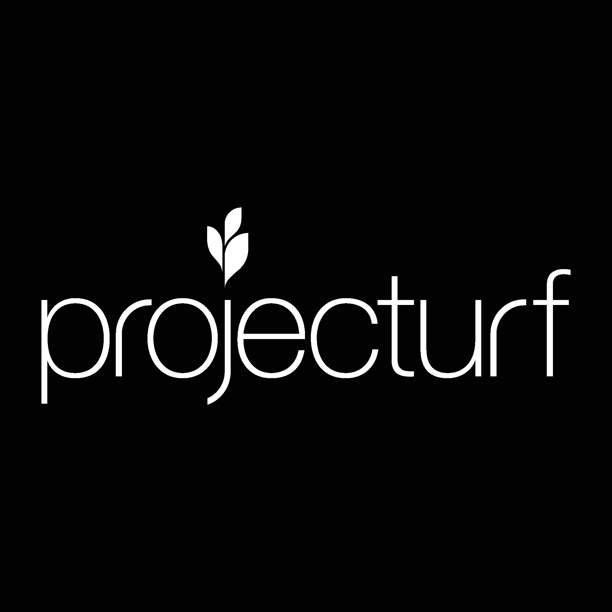 Projecturf white Logo Vector