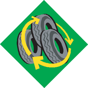 RECYCLE TIRES Logo Vector