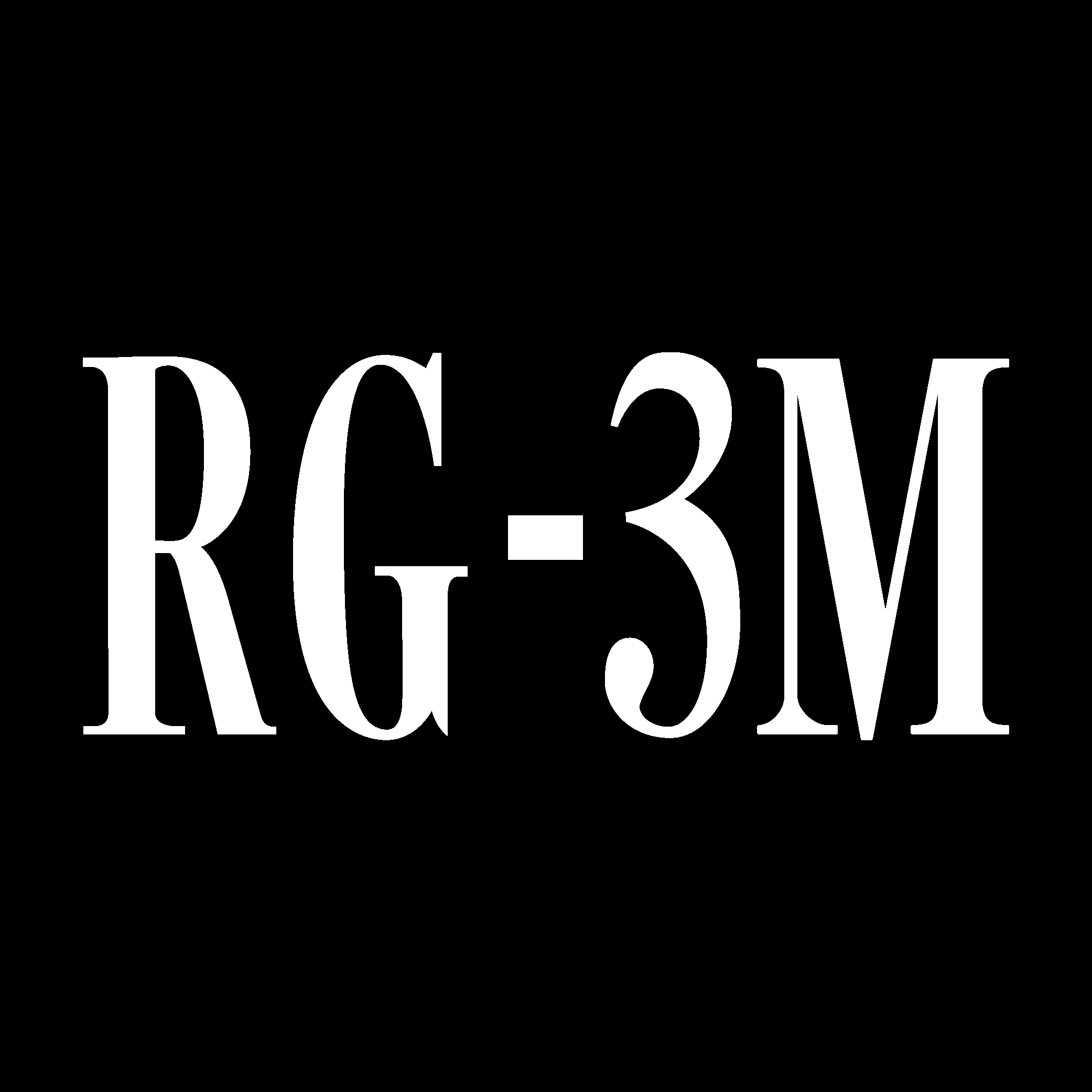 RG 3M white Logo Vector
