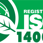 Registered ISO 14001 Green Leaf Logo Vector